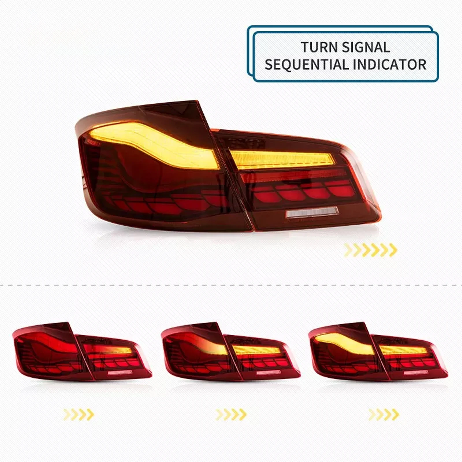 Car Lights Tail Light Assembly For BMW 5 Series F10 Rear Taillights F18 2011-2017  Sequential Turn Signal