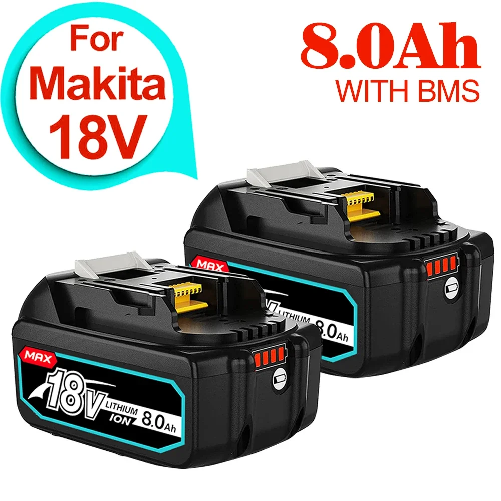 

Latest Upgraded BL1860 Rechargeable Battery 18 V 8000mAh Lithium ion for Makita 18v Battery BL1840 BL1850 BL1830 BL1860B LXT 400