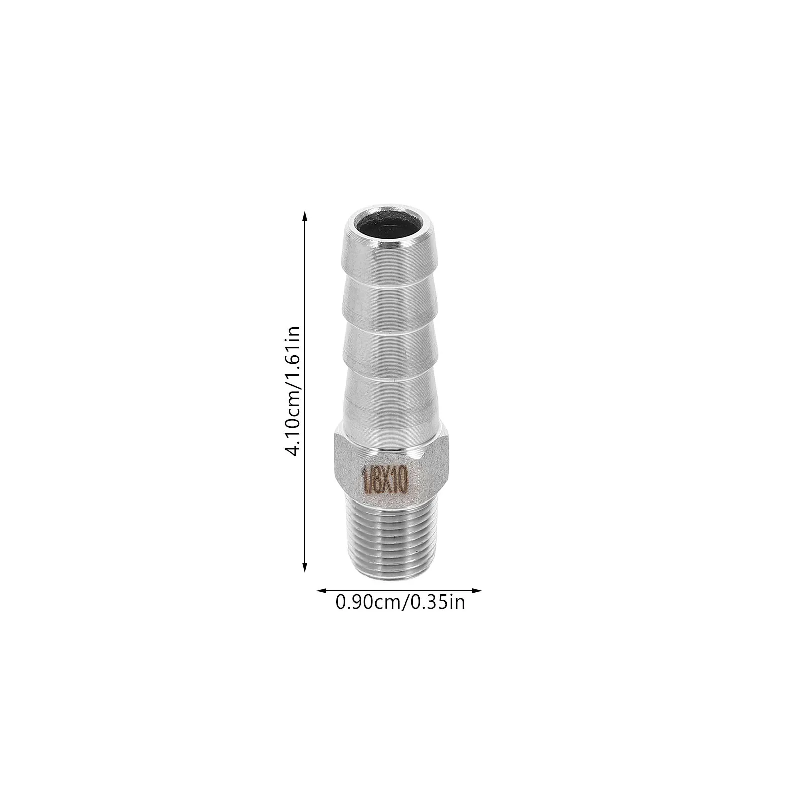 2 uds accesorios de Gas conectores de manguera adaptadores de manguera Pex rectos accesorios de tubería de aire y agua 10Mm Barb X Dn6 1/8 Npt macho de acero inoxidable