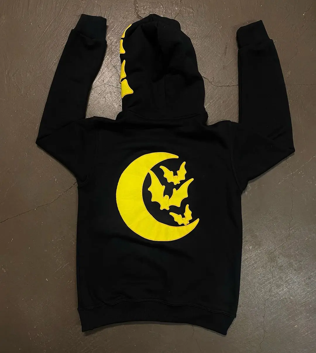 Harajuku Moon Bat Graphic Print Hoodies Women Sweatshirt Couples streetwear women Gothic Pullover Vintage Y2K oversized Hoodie