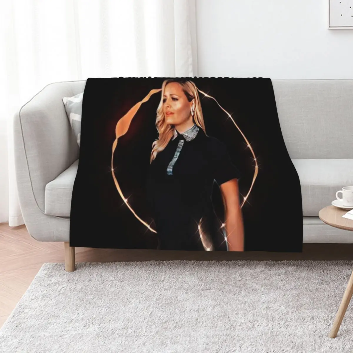 Helene Fischer - Circle Fire Aesthetic Throw Blanket Bed covers Plaid Single Shaggy Custom Bed Blankets