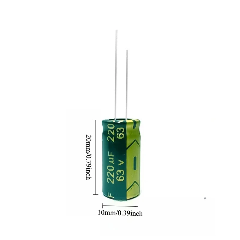 

70pcs 63V 220uF Electrolytic Capacitor High Frequency Long Life 8x16 10x17 10x20mm for Power Supply