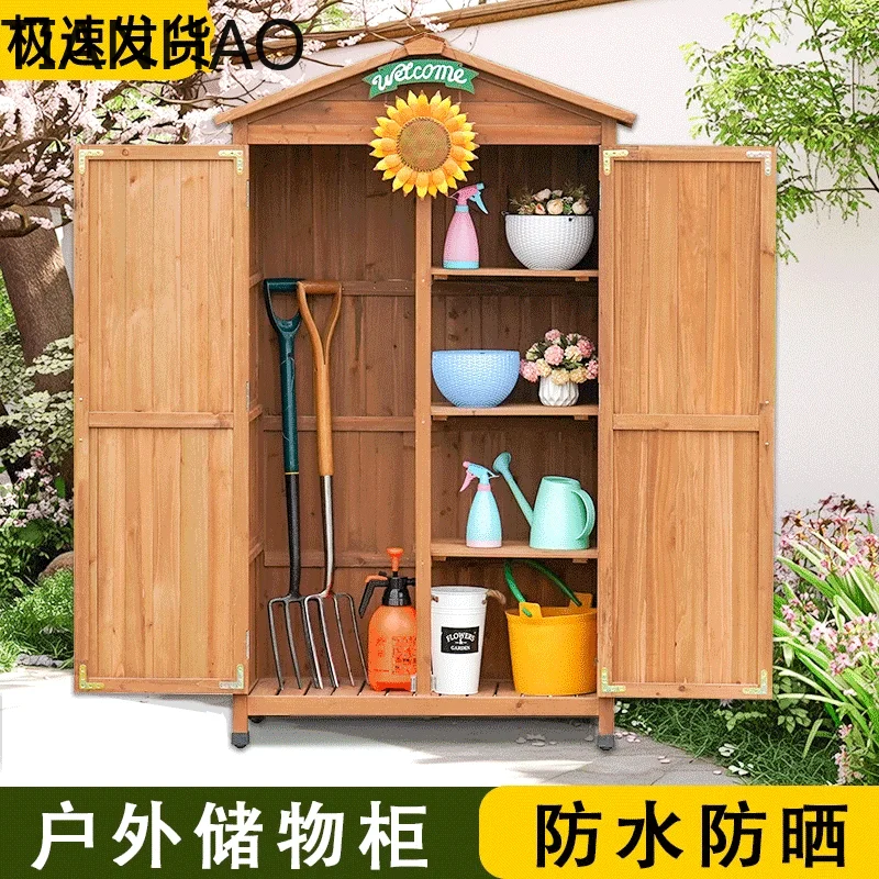 Armários ao ar livre de madeir - Gardening Tools Wooden avaliação e preço