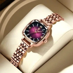 2024 New Women Bracelet Watches Top Brand Fashion Diamond Ladies Quartz Watch Steel Female Wristwatch Montre Femme Relogio