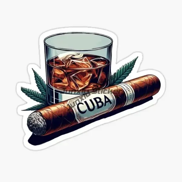 Cuban Cigar CIGARROS CUBANOS Creative Sticker Laptop Motorcycle Bumper Vinyl Self-adhesive Car Sticker view 5
