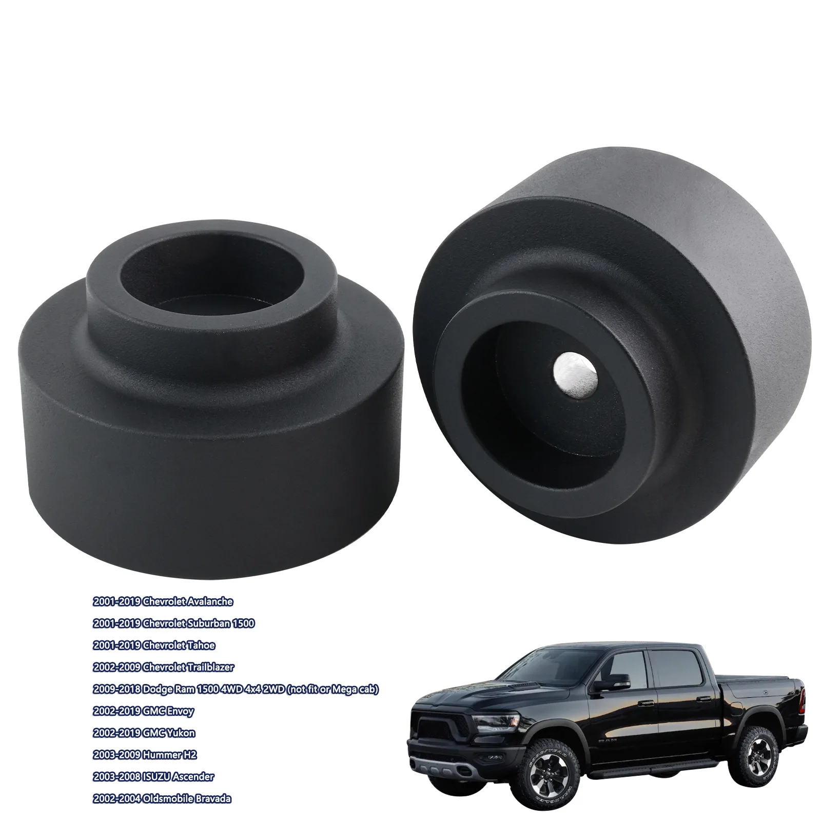 Modificaciones para Camionetas: Kit de Elevación de Chasis Delantero y Trasero para Dodge Ram RAM 1500 4X4 2009-2023