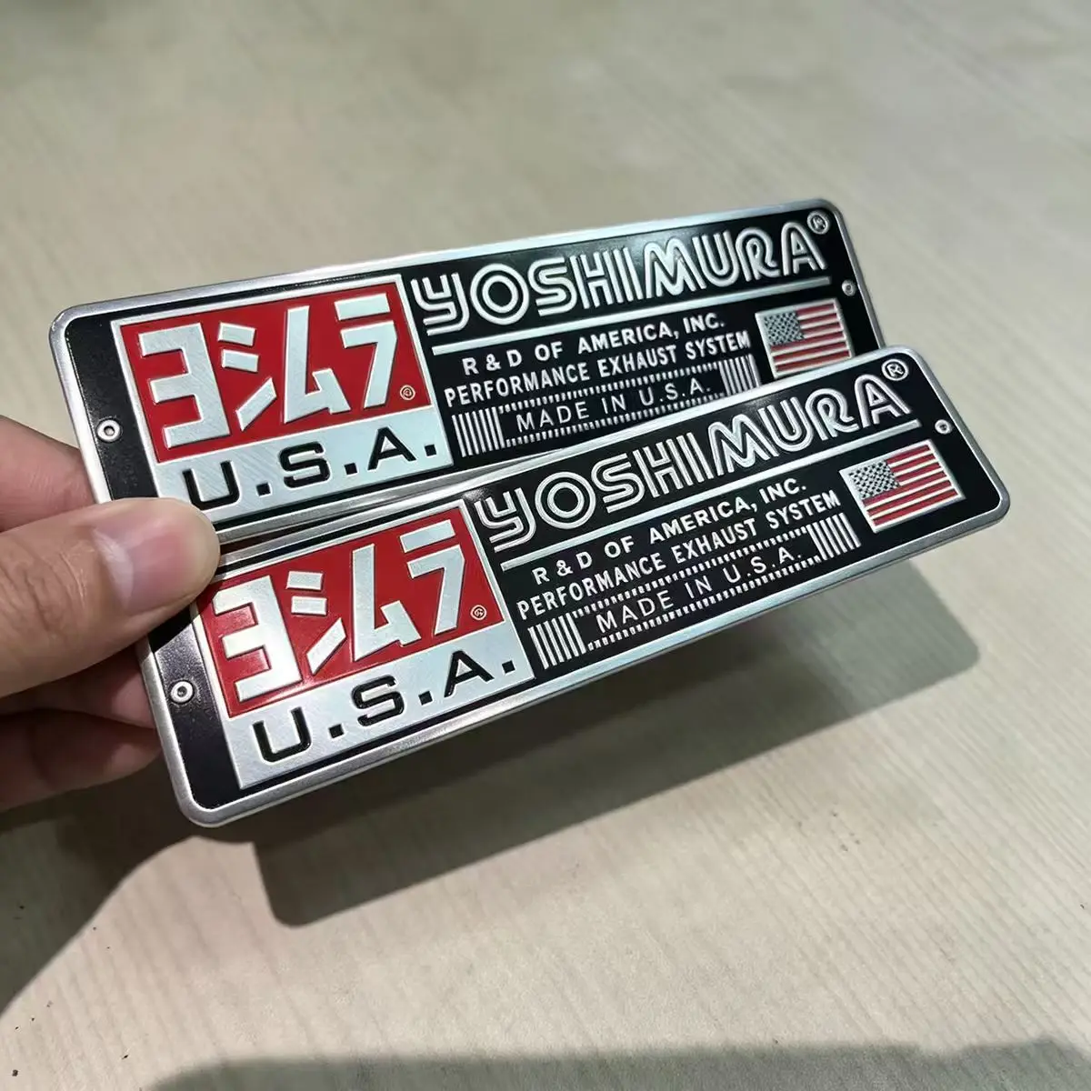 1 unidad de calcomanía de aluminio para tubos de escape de motocicleta, diseño de Escorpio, estilo personalizado, para Yoshimura, USA, Japón, calcomanía para coche