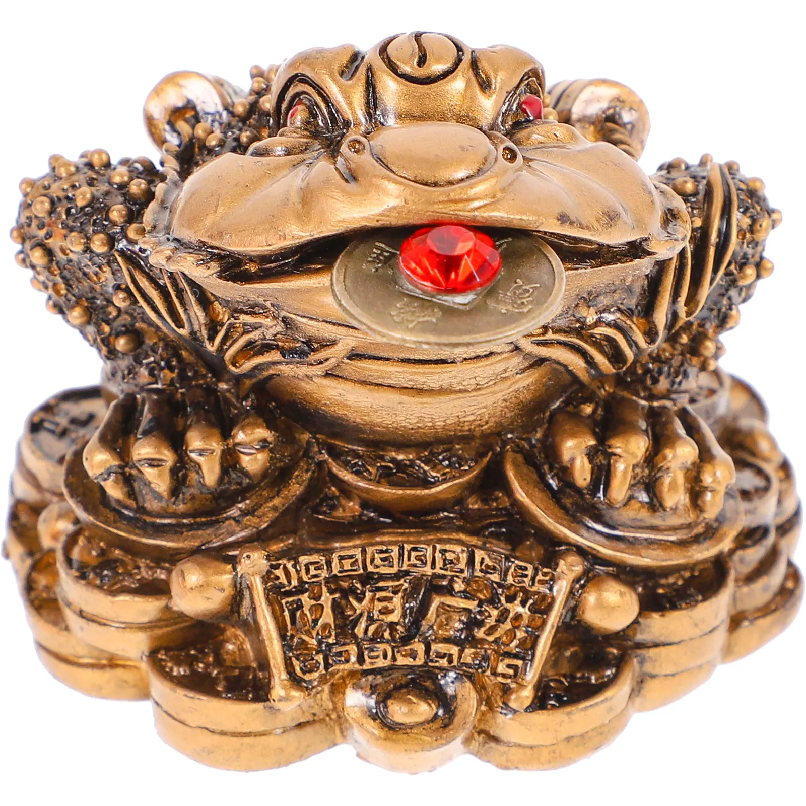 

Bronze Resin Decoration Feng Shui Resin Decoration Wealth Attracting Ornament Home Office Lucky Gift Mini Statue Craft