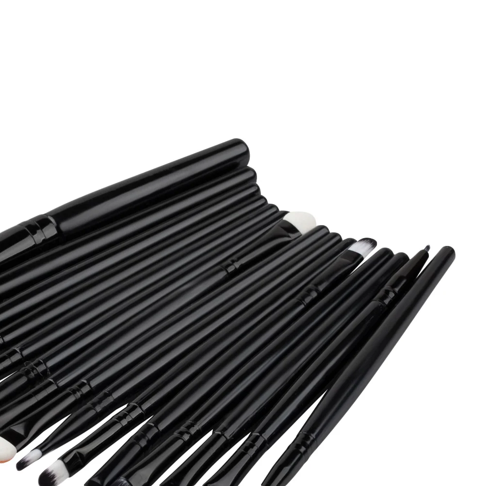 Juego de brochas de maquillaje de ojos, Kit completo profesional de fibras sintéticas para base en polvo, sombra de ojos, mezcla de arrugas, delineador de labios, 15 Uds.
