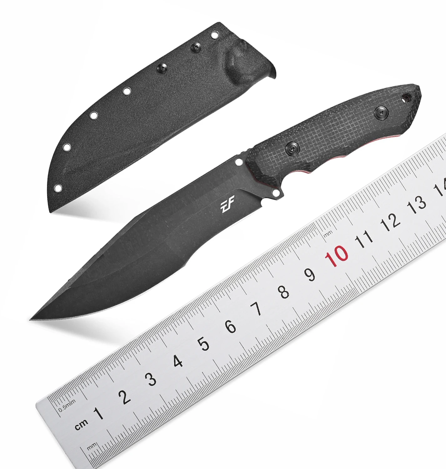 

Eafengrow EF151 Fixed Blade Knife N690 Steel Blade Micarta Handle Straight Knife Full Tang EDC Tool for Working Camping