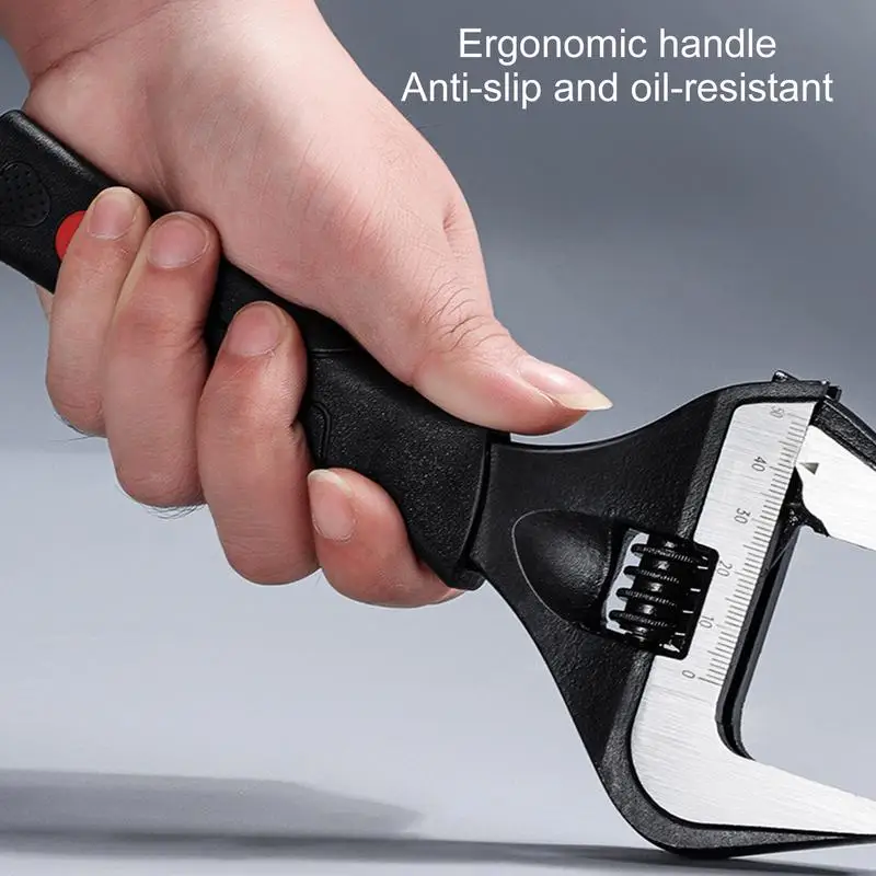 Imagem -03 - Ângulo Ajustável Slide Wrench Forma Crescente Universal Sink Tools Shifter Spanner Boca Larga Forjada Acessório Doméstico