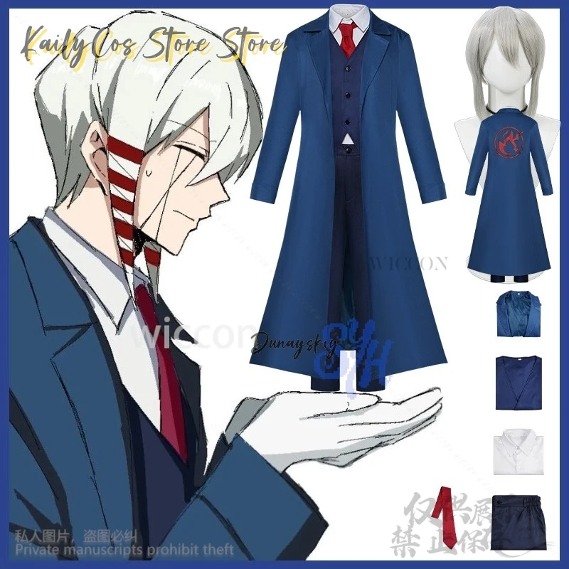 

Anime Mashle: Magic And Muscles Cosplay Kaldo Gehena Costume Long Blue Witch Uniform Coat Halloween Christmas Party Customized
