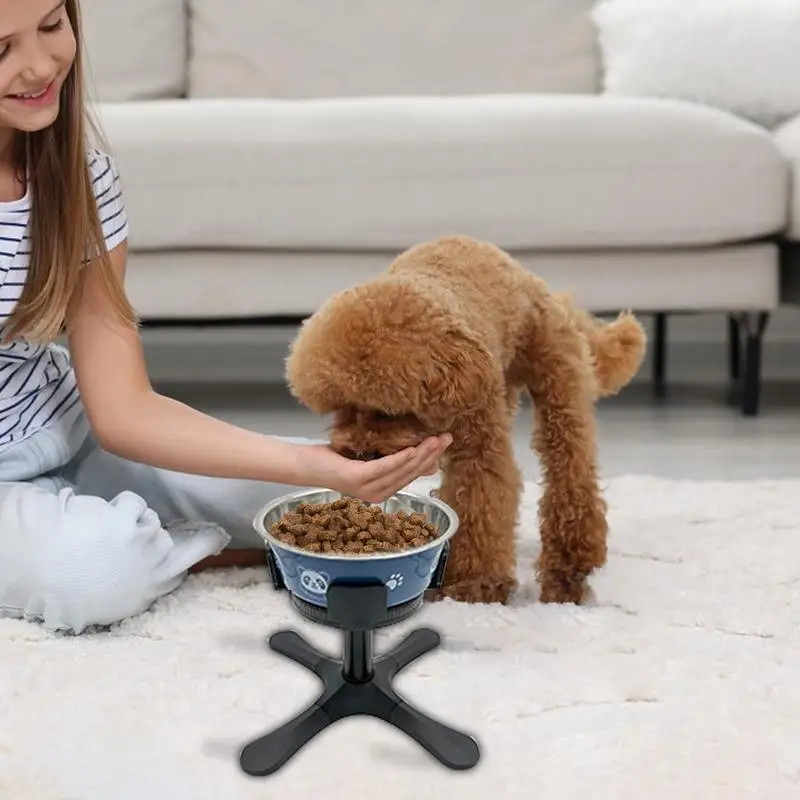 

Raised Dog Bowl Stand Adjustable Single Dog Feeding Bowl Stand Raised Prevent Tipping Dog Bowl Stand For Large And Medium Dogs