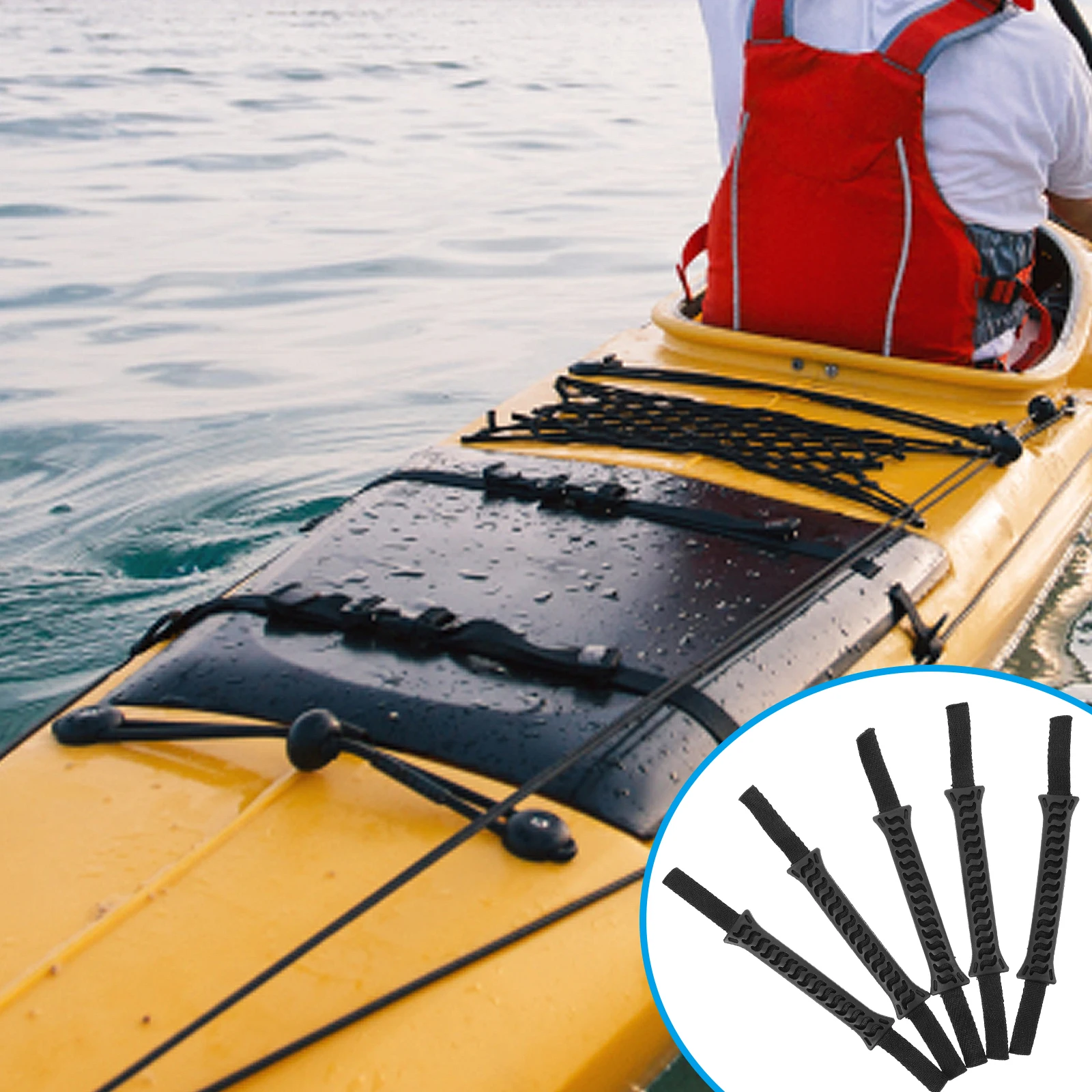 

5 Pcs Kayak Handles Soft Material Comfort Grip Canoe Replacement Parts Paddle Accessories Plastic Color Easy Install