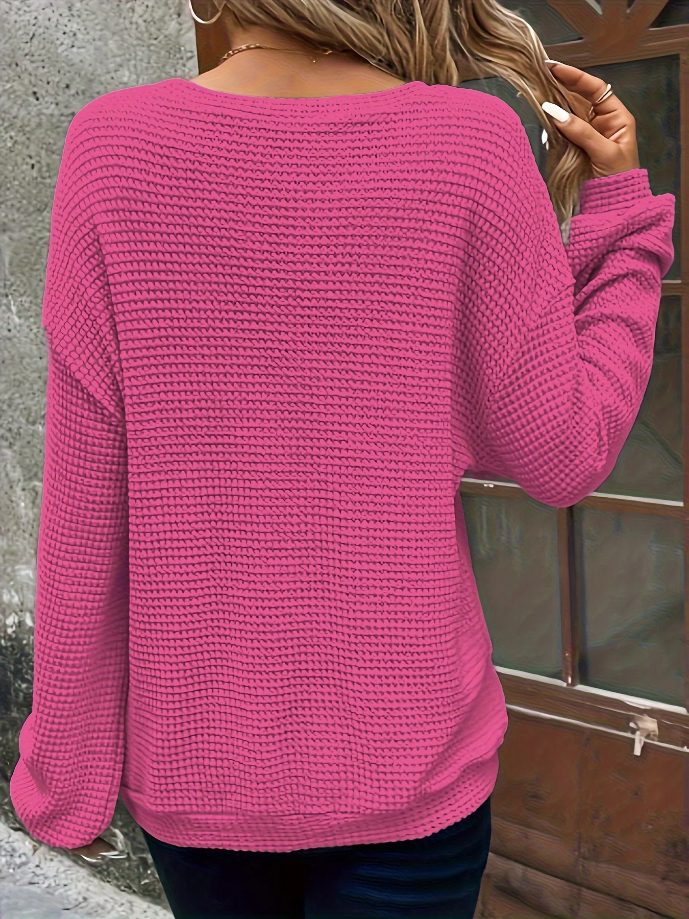 Gemütlicher Strickpullover für Damen in Übergröße – Lässiger Komfort für jeden Anlass – Detail 11