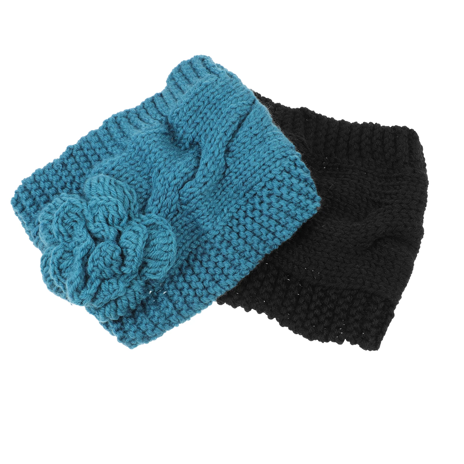 

2pcs Yarn Headbands Knitted Warm Earpiece Women Acrylic Stylish Hair Accessory Winter Head Wrap Braiding Tool