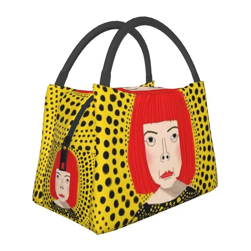 

Yayoi Kusama Insulated Lunch Bags for Camping Travel Abstract Art Waterproof Cooler Thermal Bento Box Women