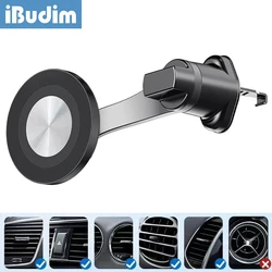 iBudim Strong Magnet Car Mobile Phone Holder for MagSafe Universal Magnetic Car Air Vent Clips Cellphone Support GPS Brackets
