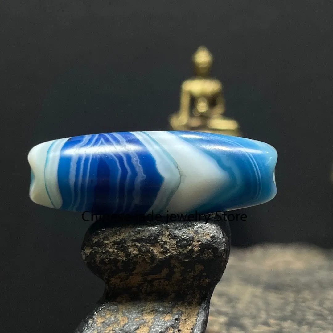 Tibetan Nepalese Himalayan Ancient agate Old Dzi Talisman eye Bead Amulet 2
