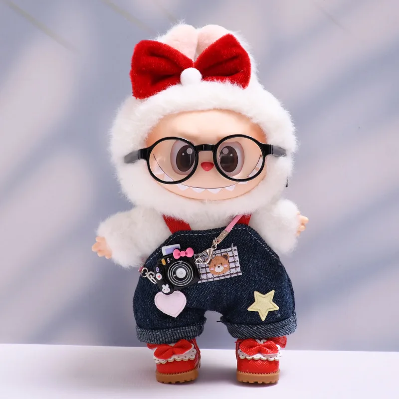 

Only Clothes Pendant Macaron Cloth For Labubu 17cm Kawaii Toy Dolls Beautiful Stitch Clothing Lovely Ornaments Cute Gift Toys