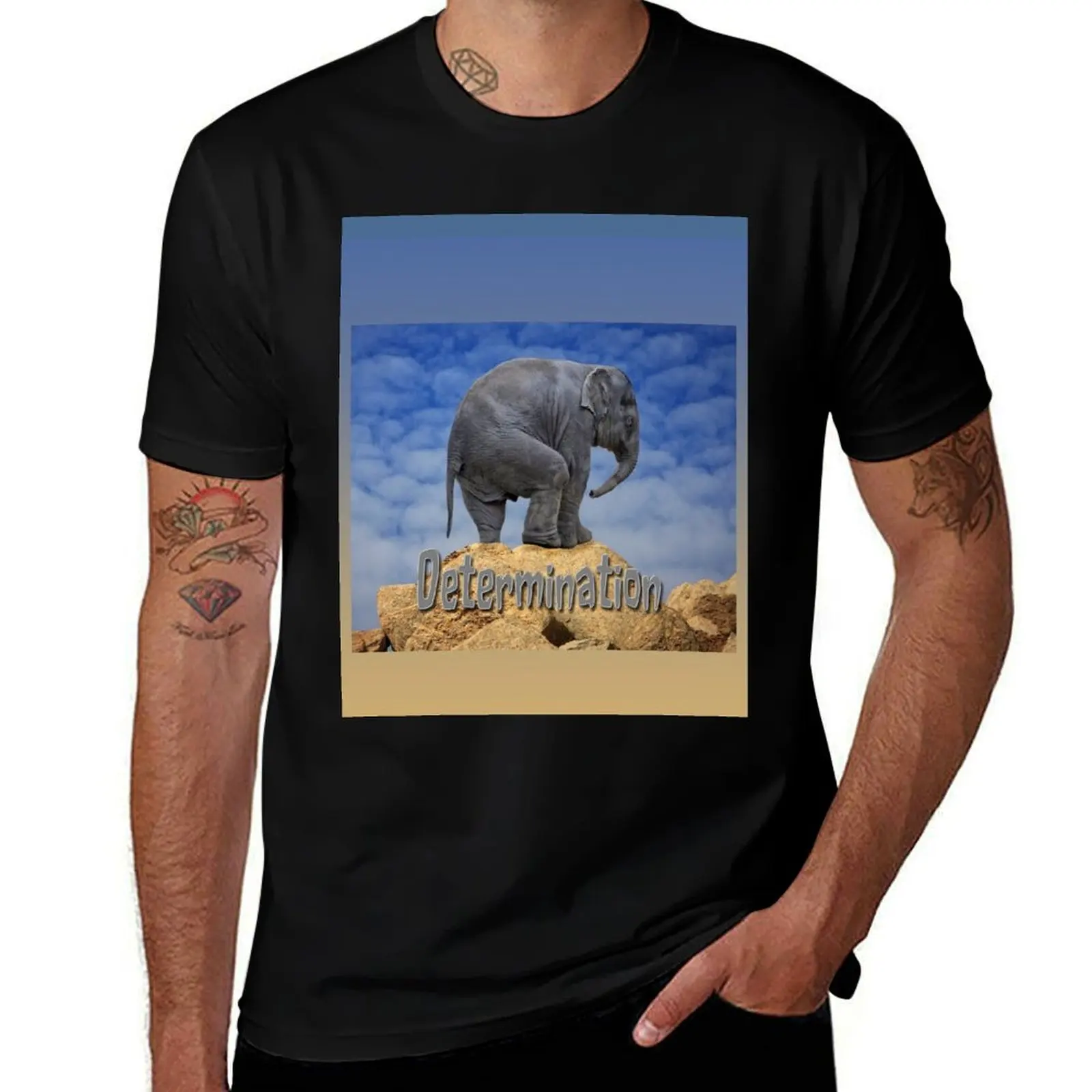 

Determination T-Shirt gifts for boyfriend quick-drying funny shirt cotton mens fashion