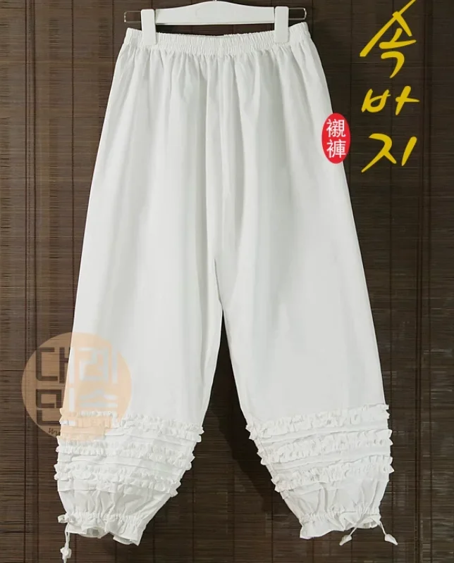 

Корейское оригинальное импортное нижнее белье ханбок, брюки-фонарики, танцевальное нижнее белье из чистого хлопка