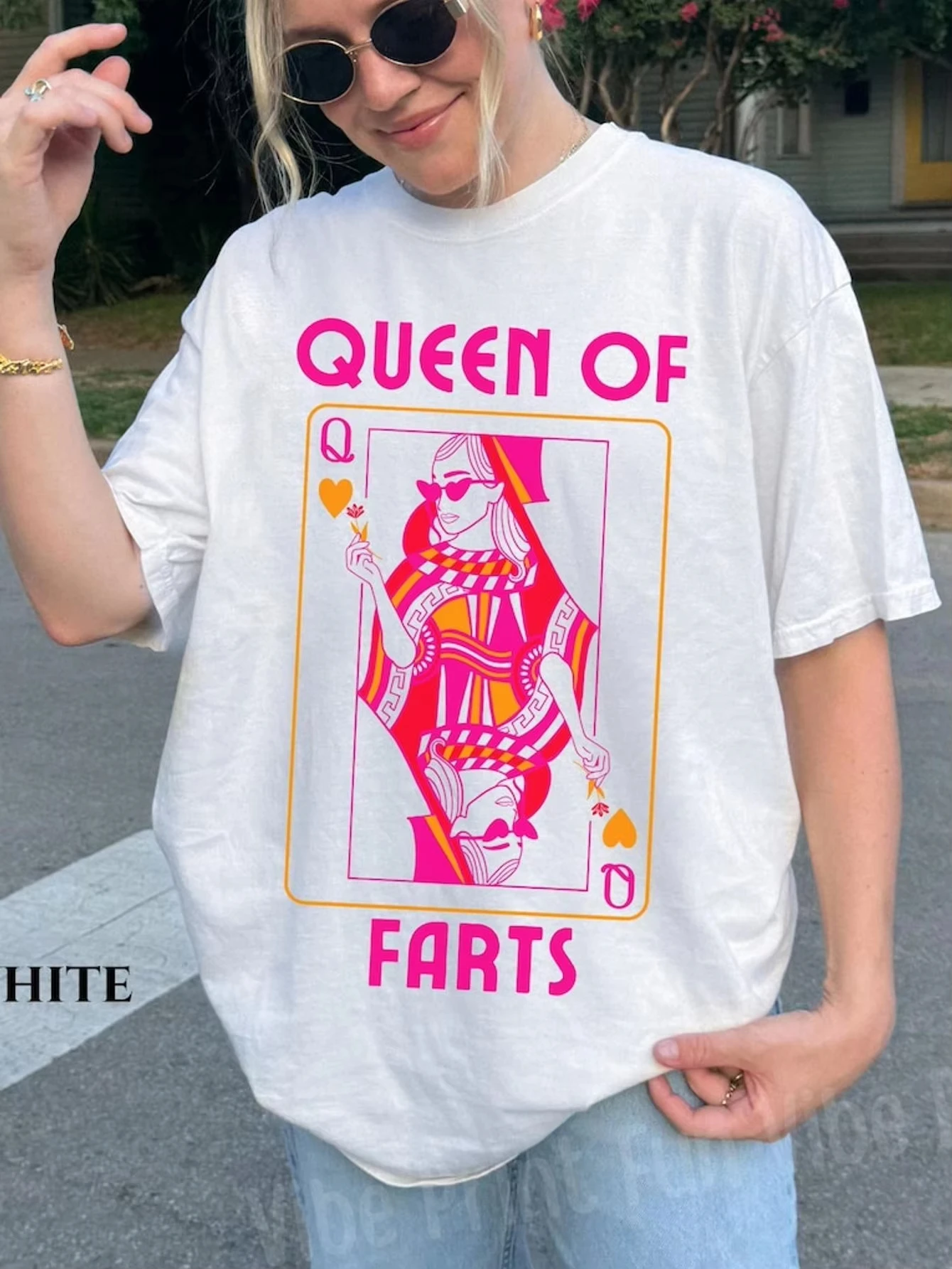 Funny Fart Exchange Prank Slogan Graphic Tee Queen Humorous Embarrassing Novelty Gift For Her Casual Daily Short Sleeve Tops