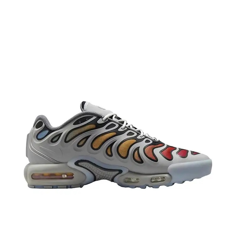 Nike Air Max Plus Drift Mesh Synthetic Leather Trendy Sports Wear Resistant Low Cut Life Casual Shoes for Men Grey Orange