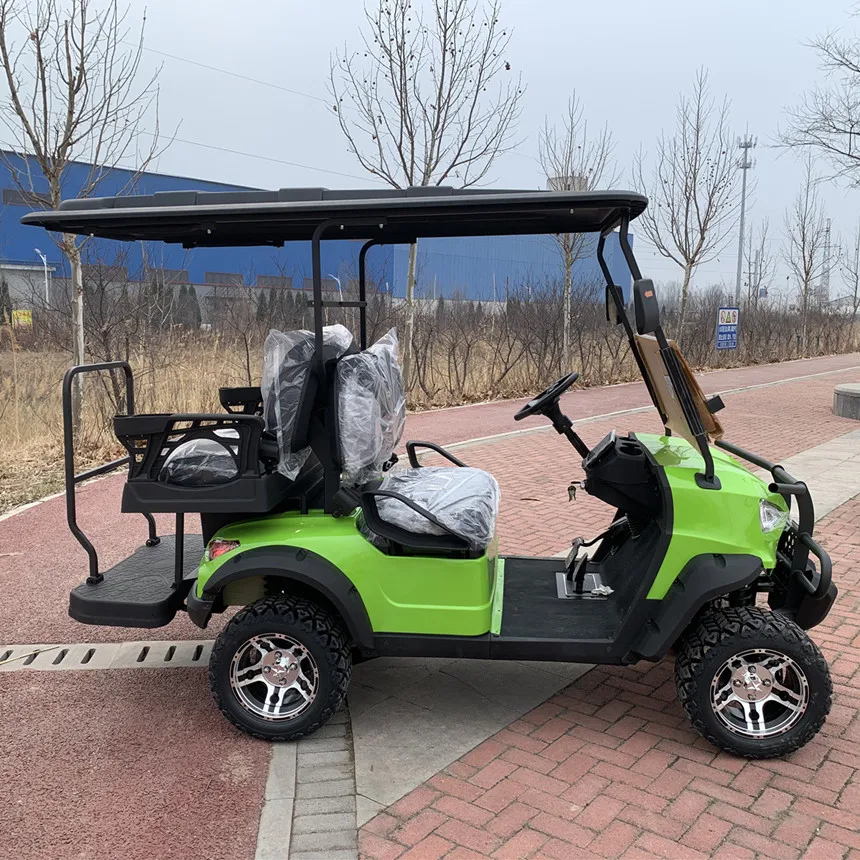 Electric Golf Cart European Classic Off-Road Golf Cart With Golf Cart Dashboard With Entertainment Function Touch Display Screen