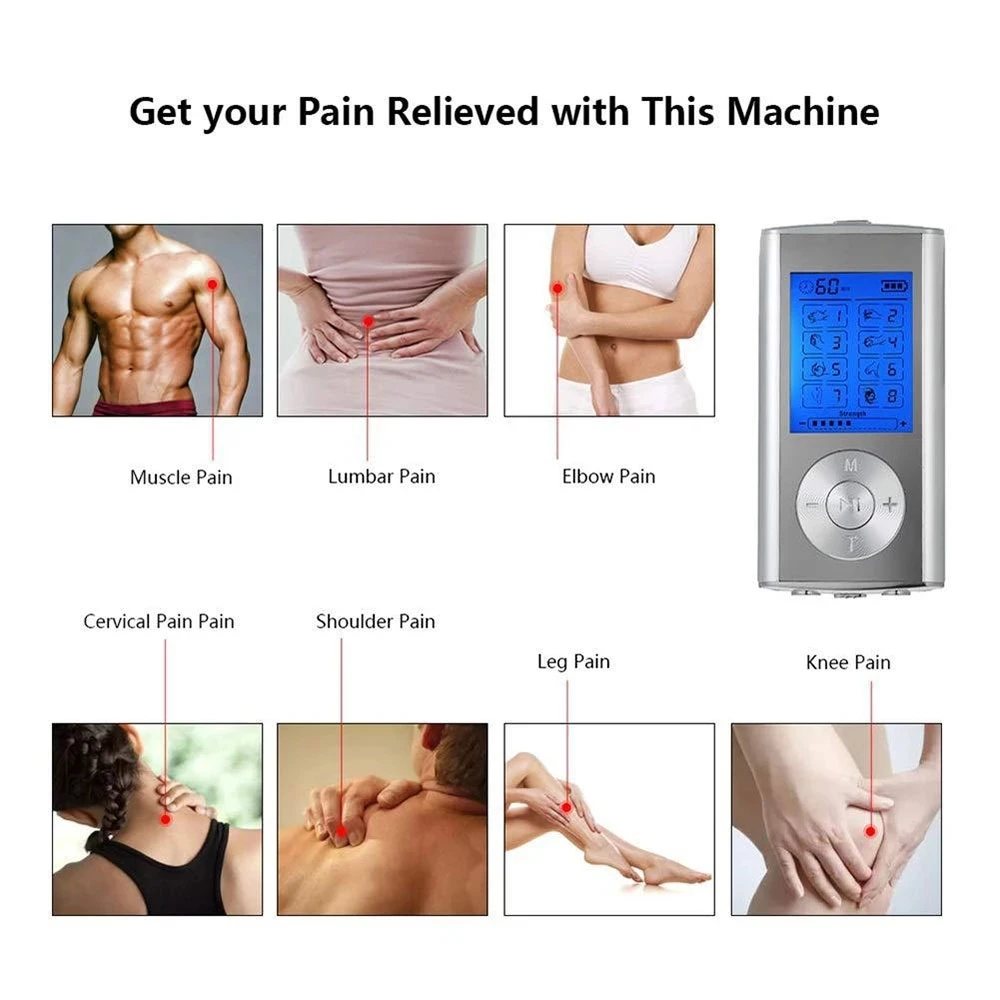 Electrical Ems Muscle Stimulator 8 Modes Tens Body Muscle Massager Tool Acupuncture machine  electrostimulator Physiotherapy