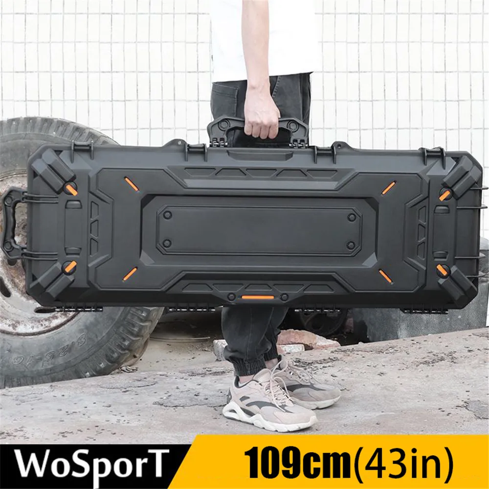 

Tactical Protective Tool Case Waterproof 109cm Long Big Golf Box Outdoor Portable Hunting Pistol Hard Case for Camera Storage