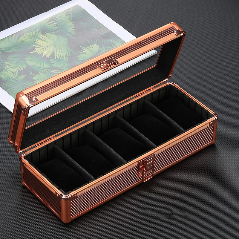 Aluminum Suitcase Case Display Storage Box Watch Storage Box Watch Clock Box Case Watch Bracket Clock Tool Box