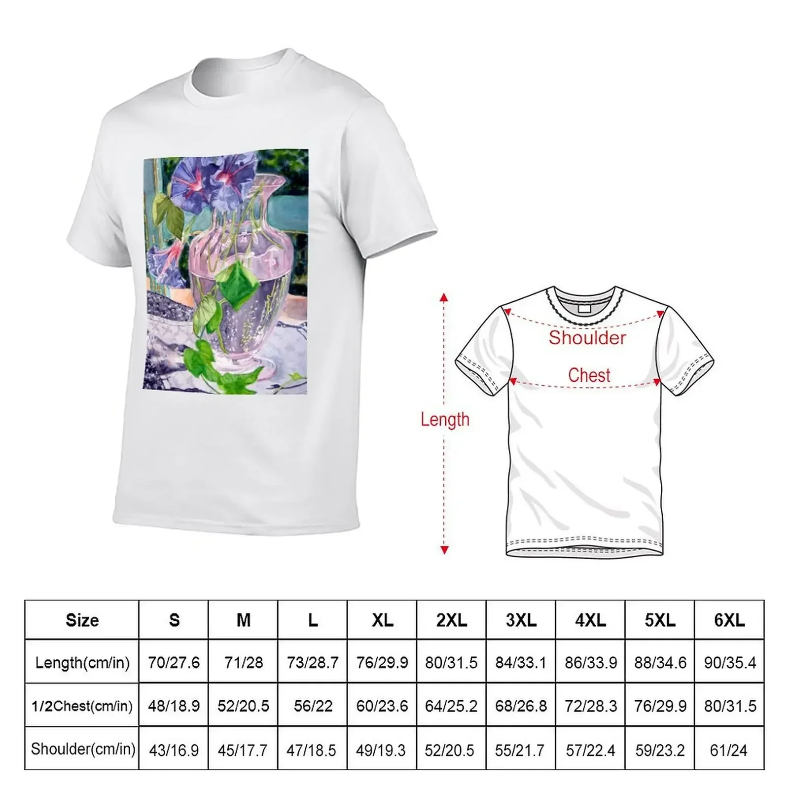 Rescued vase on distressed chair T-shirt plus sizes anime summer clothes heavyweights mens clothing