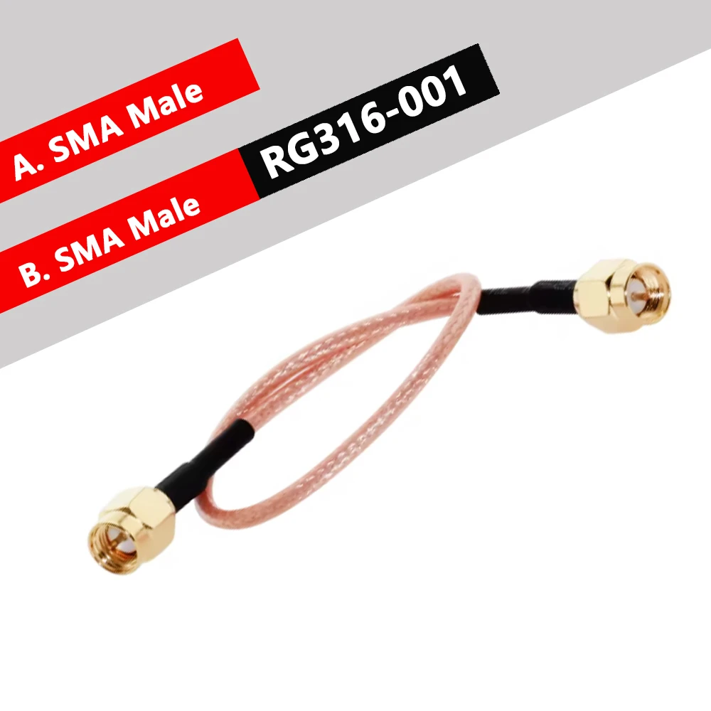 1 Stücke RG316 RG174 Kabel SMA auf SMA Stecker & Buchse Mutter Schott Stecker RF Jumper Zopf Draht Terminal 4 zoll ~ 10FT