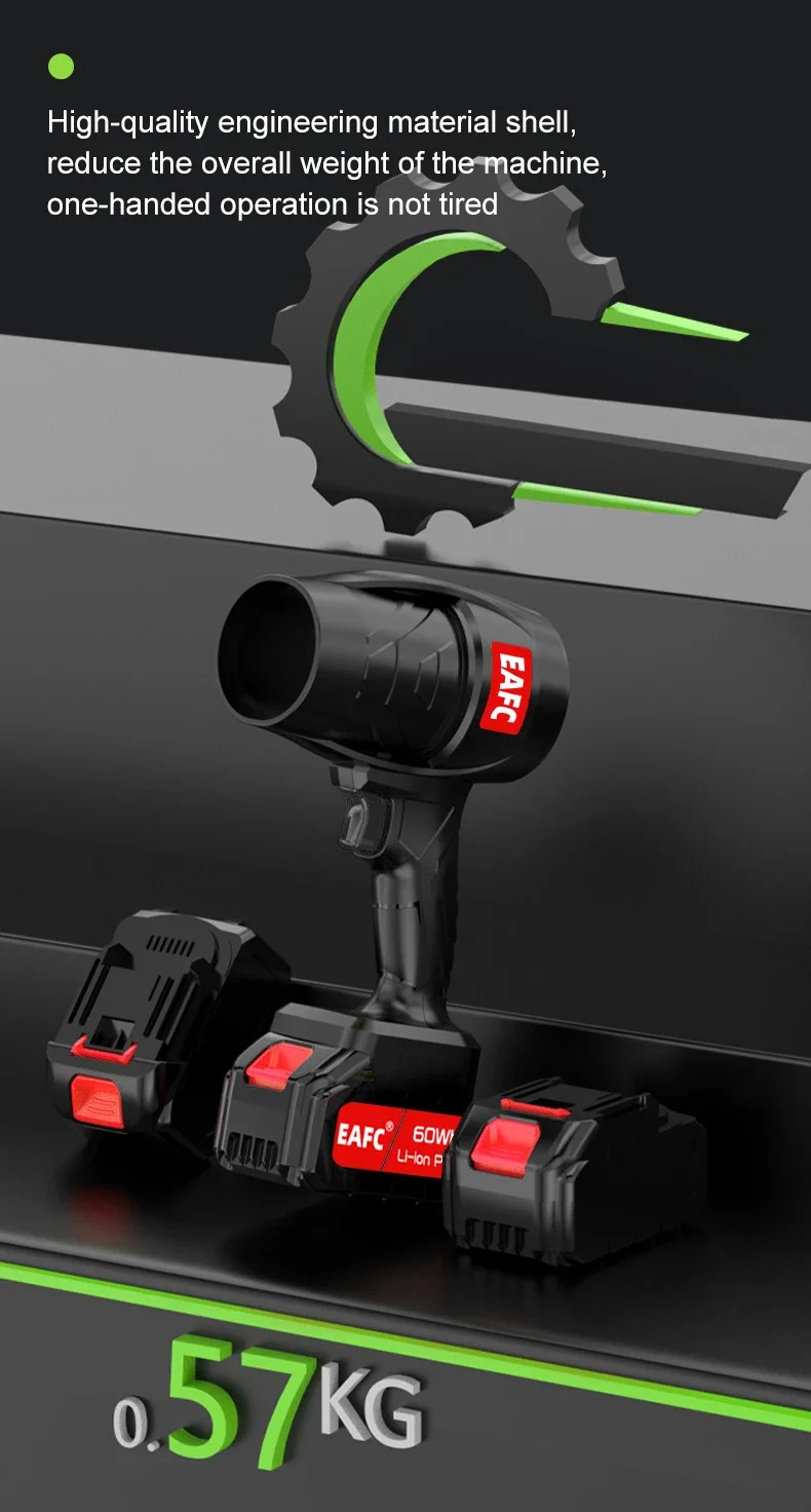 EAFC Vielseitiges Luftpistolen-Werkzeug: EAFC Violent Air Gun zum Blattschneesentfernung und Staubreinigung, 21-V-Batterie, stufenlose Geschwindigkeit – Detail 14