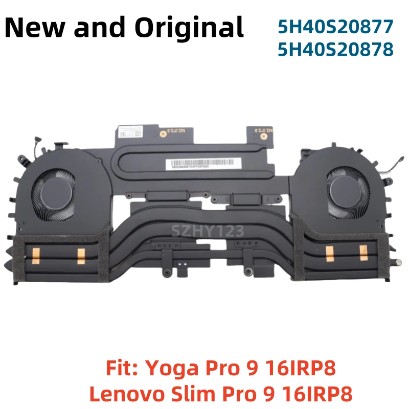 New Original DIS CPU Cooling Cooler Fan Heatsink for Lenovo Slim Pro 9 16IRP8 / Yoga Pro 9 16IRP8 Laptop 5H40S20877 5H40S20878