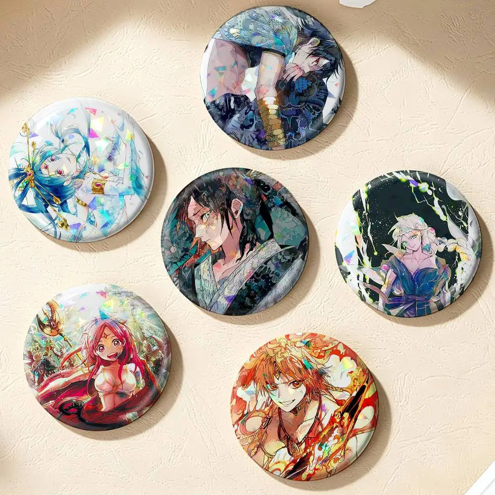 Magi The Labyrinth of Magic 75mm 58mm 44mm 25mm Brooch Backpack Hat Pins Accessories Toys Badge