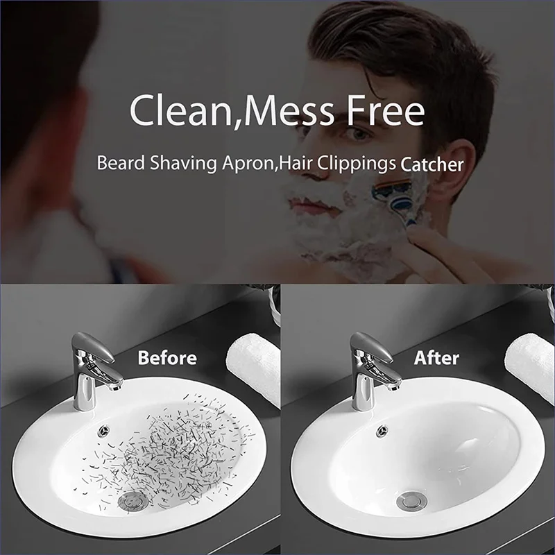 Beard Catcher Bib Beard Apron Beard Catcher for Men Shaving Trimming Non-Stick Beard Cape Grooming Cloth with Suction Cups