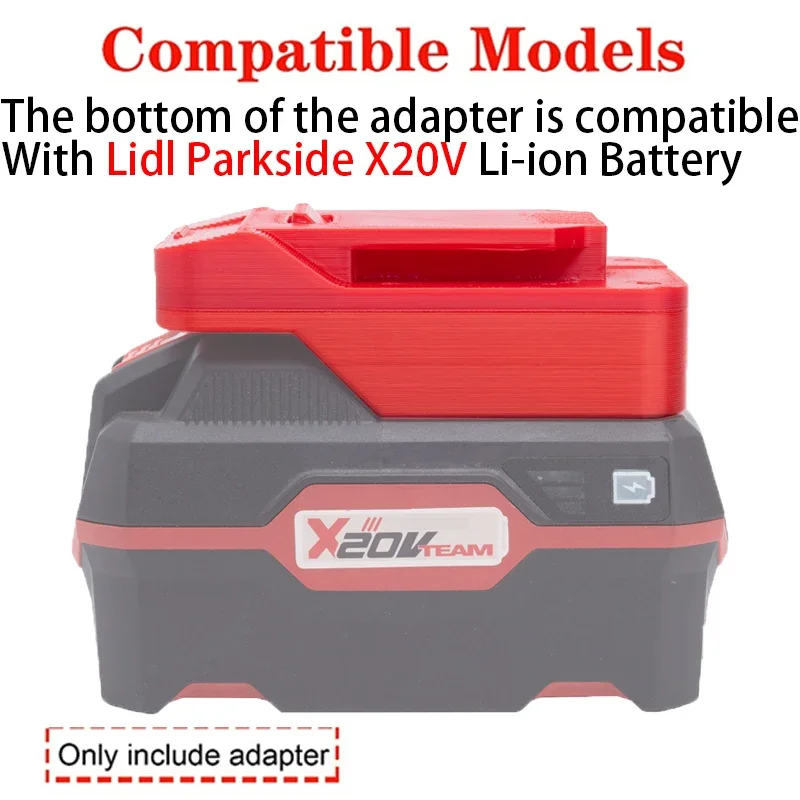 Battery Adapter for Ferrex 20V Li-Ion Tools Converts to Lidl Parkside X20V Li-Ion Battery Adapter Power Tool Accessory