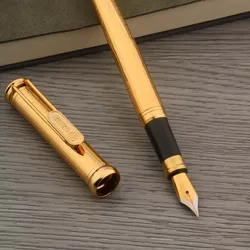 Old Style Hero Fountain Pen Retro Copper Ink Pen Carved 0.5MM Nib Converter Filler School Student Office Gifts Stationery