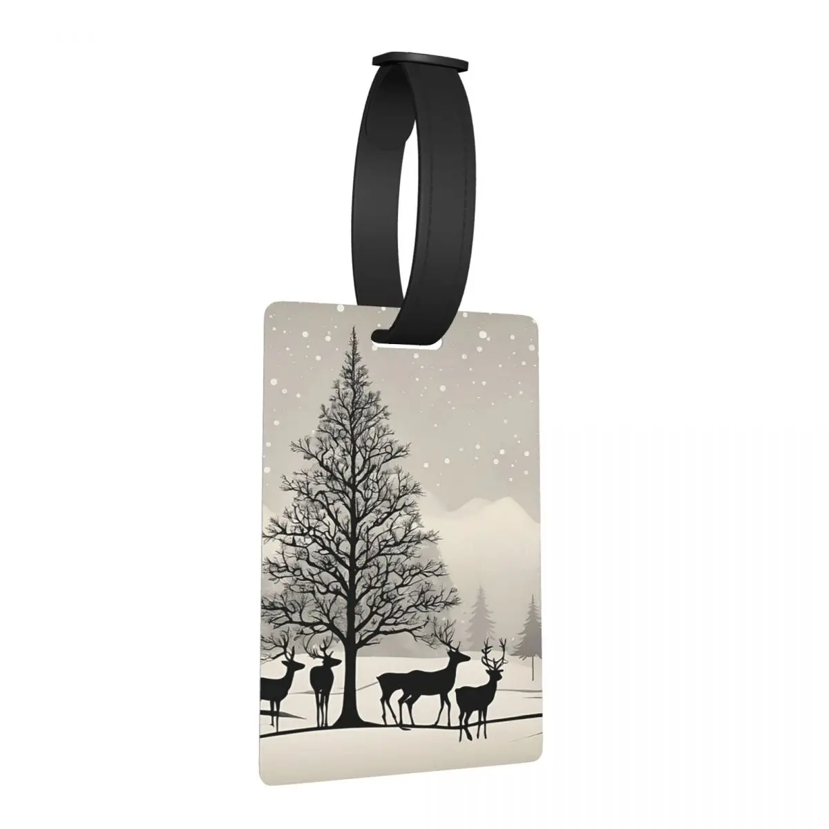 

Minimalistic Christmas Tree Luggage Tags Suitcase Accessories Travel Portable Baggage Boarding Tag Label Holder ID Name Address