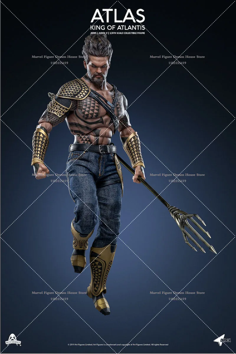 Art Figures AI-005 1/6 Scale Collectible Marvel Super Villain Son of the Sea King Atlas 12inch Male Action Figure Model Toys