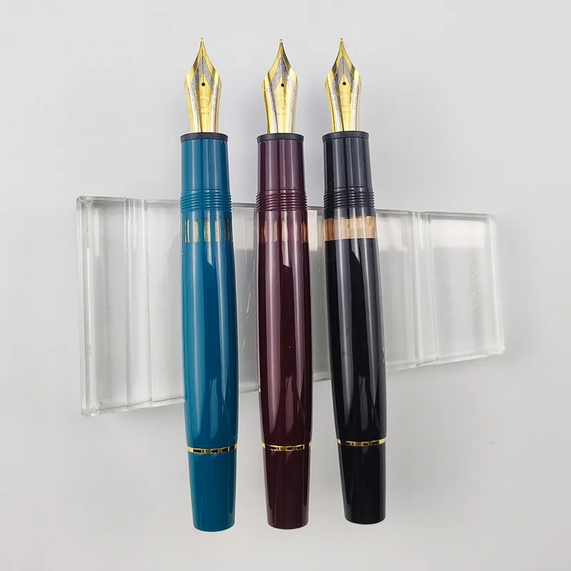 New Resin Fountain Pen Transparent Yongshen 630 NO.8 Big Size Daming Pointed Copper Piston F Nib Ink Pen Office Writing Gift