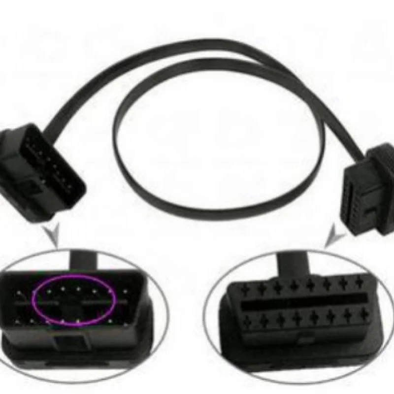 

Удлинительный кабель OBD2 0,6 м «папа-мама» для GPS Bluetooth-диагностического сканера