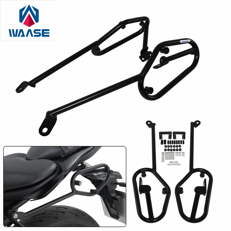 

WAASE Frame Bag Carrier Rack Side Bags Panniers Holder Bracket For Yamaha MT-07 MT07 2018 2019 2020 2021 2022