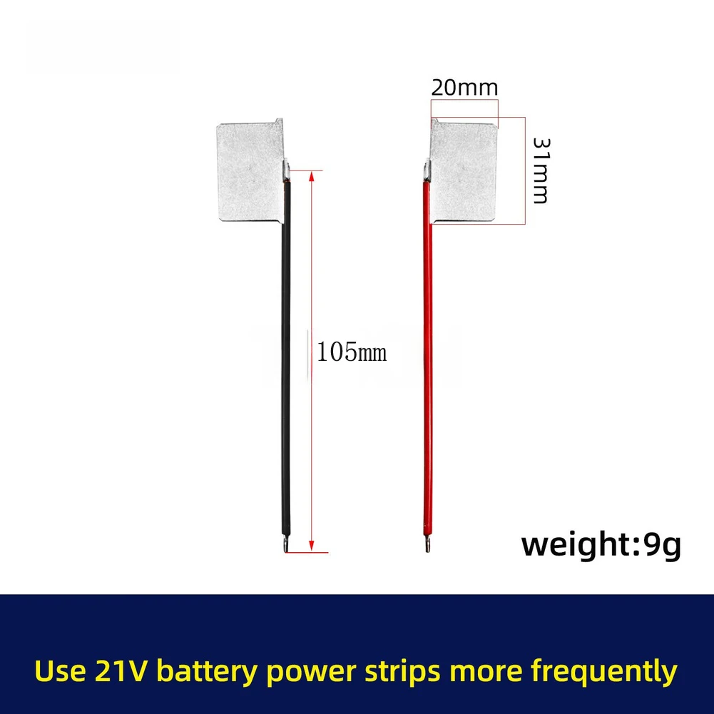 21V High Current Terminal Block for Battery Charging Pad Compatible with 21V Power Tools Flexible Heat Resistant Wiring