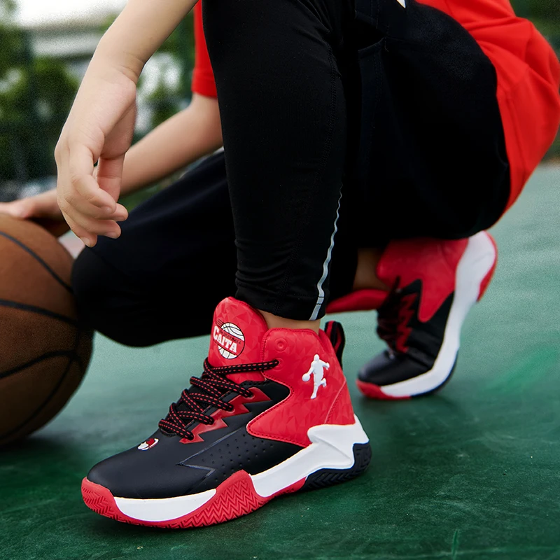 Boys Basketball Shoes Outdoor Non-Slip Soft Sole Field Training Sports Shoes Kids Comfortable High Quality Sneakers Shoes Childr