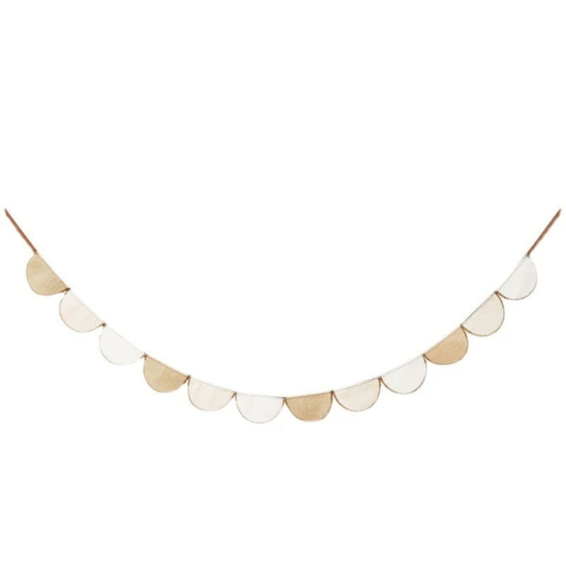 

12 Flags Cotton Pennant Wall Flower Banners Baby Birthday Party Supplies