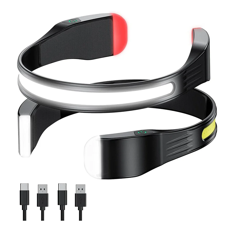 ABLB-2 Pack LED مصباح إضاءة الرأس فائق السطوع 260 ° ضوء عريض مقاوم للماء للتخييم والمشي لمسافات طويلة والقراءة #1