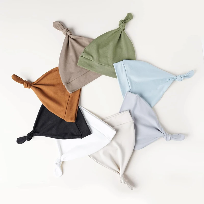 

Baby Newborn Hats Knot Beanie Hats Soft for Infant Baby Girls Boys Caps 0-3 Months Newborn Hospital Hat Baby Gift